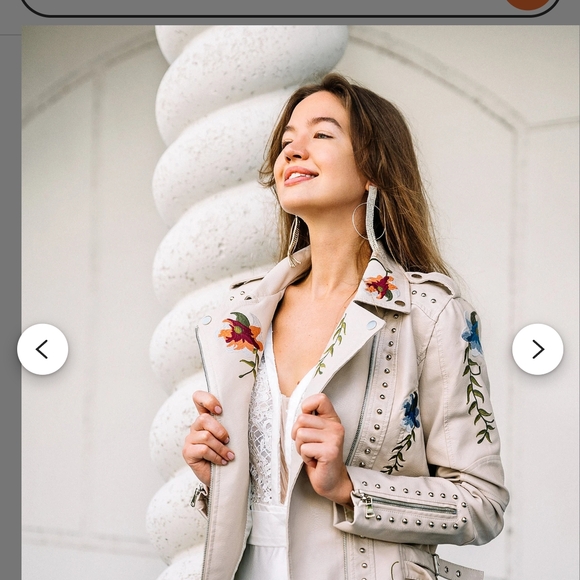 Floral Embroidered Women's Jacket - Picture 3 of 8